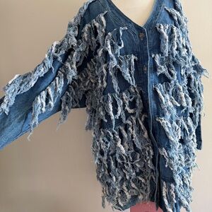 Vintage Fringed Denim Jacket